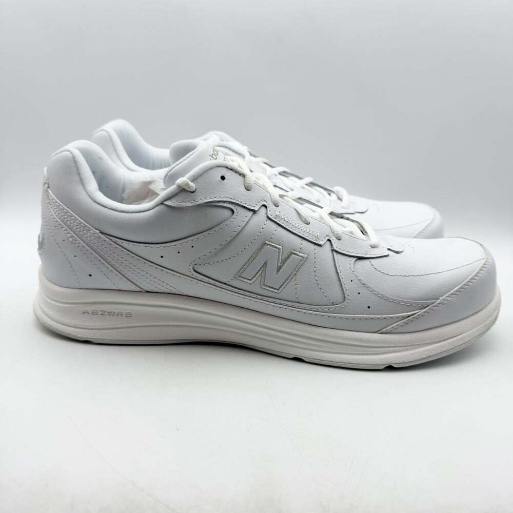 New Balance Mens 577 Walking Sneakers Size 15 D EU 50 White Leather EUC